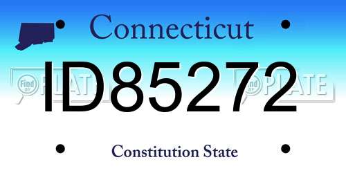 ID85272 Connecticut License Plate