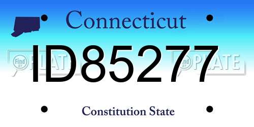 ID85277 Connecticut License Plate