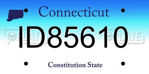 ID85610 Connecticut License Plate