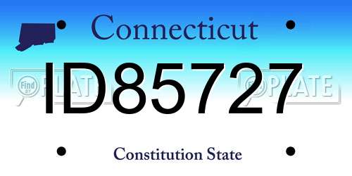 ID85727 Connecticut License Plate