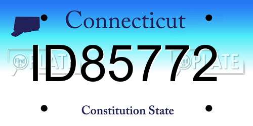 ID85772 Connecticut License Plate