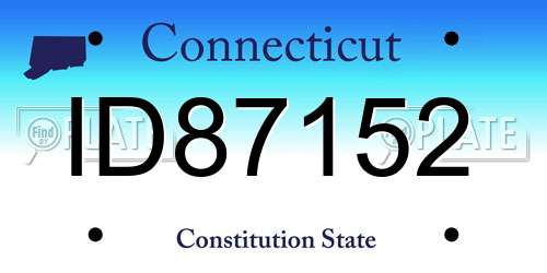 ID87152 Connecticut License Plate
