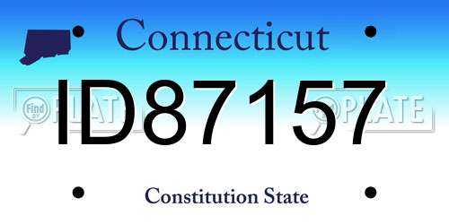 ID87157 Connecticut License Plate