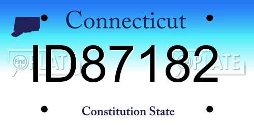 ID87182 Connecticut License Plate