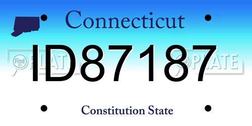 ID87187 Connecticut License Plate