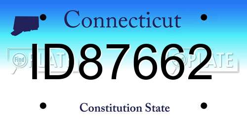 ID87662 Connecticut License Plate