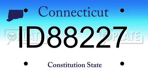 ID88227 Connecticut License Plate