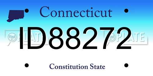 ID88272 Connecticut License Plate