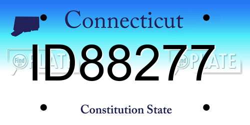 ID88277 Connecticut License Plate