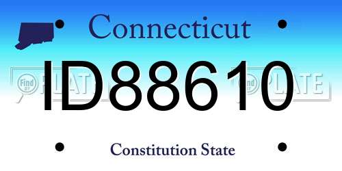 ID88610 Connecticut License Plate