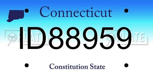 ID88959 Connecticut License Plate