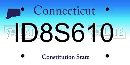 ID8S610 Connecticut License Plate