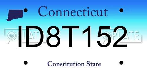 ID8T152 Connecticut License Plate