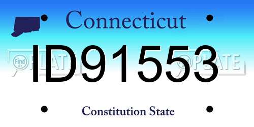 ID91553 Connecticut License Plate