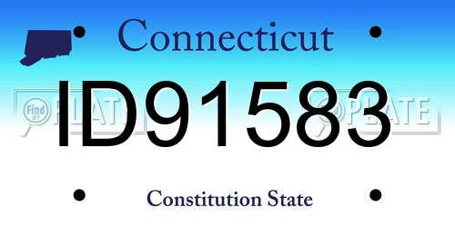 ID91583 Connecticut License Plate