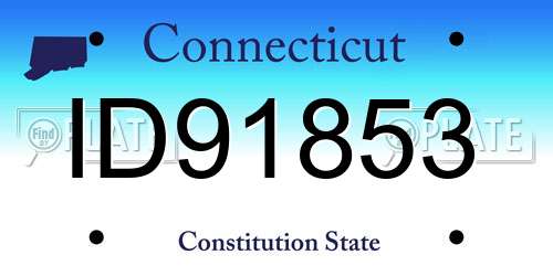 ID91853 Connecticut License Plate
