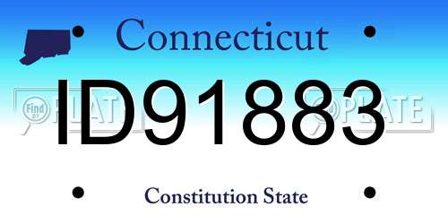 ID91883 Connecticut License Plate