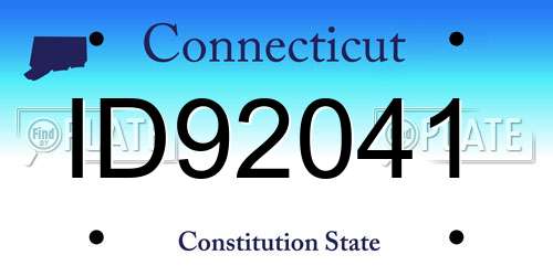 ID92041 Connecticut License Plate