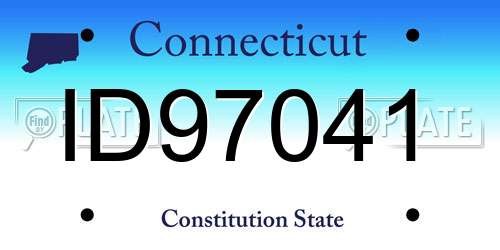 ID97041 Connecticut License Plate