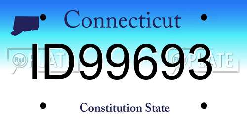 ID99693 Connecticut License Plate