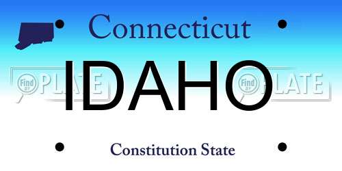 IDAHO Connecticut License Plate