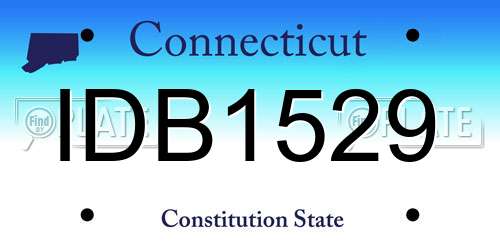 IDB1529 Connecticut License Plate