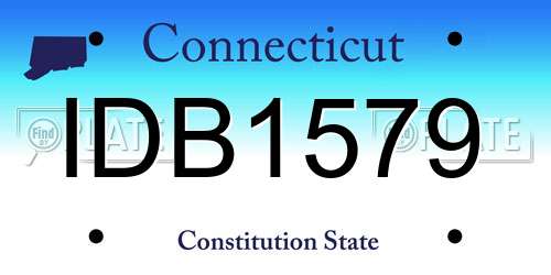 IDB1579 Connecticut License Plate