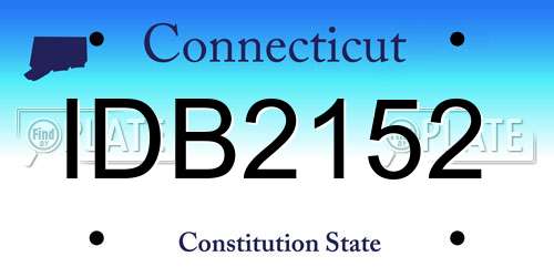 IDB2152 Connecticut License Plate