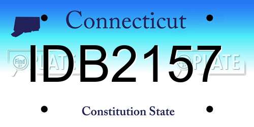 IDB2157 Connecticut License Plate