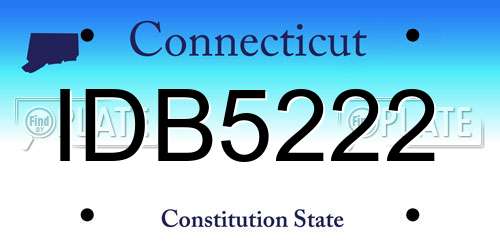 IDB5222 Connecticut License Plate