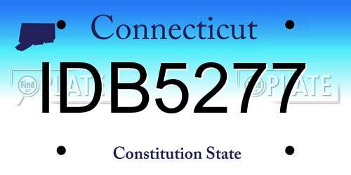 IDB5277 Connecticut License Plate