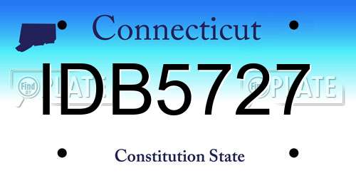 IDB5727 Connecticut License Plate