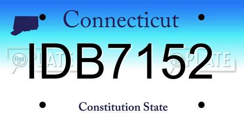 IDB7152 Connecticut License Plate