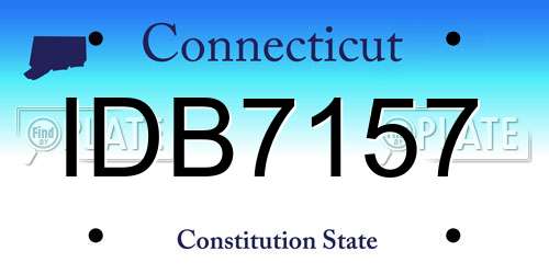 IDB7157 Connecticut License Plate