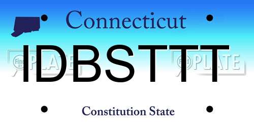 IDBSTTT Connecticut License Plate