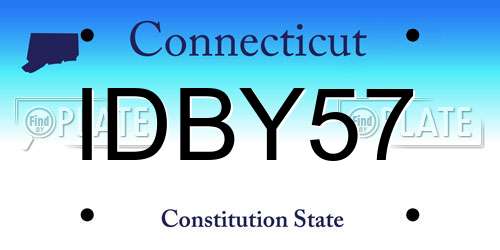 IDBY57 Connecticut License Plate