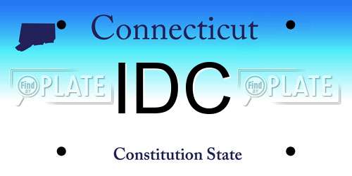 IDC Connecticut License Plate