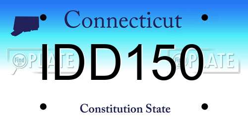 IDD150 Connecticut License Plate
