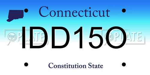 IDD15O Connecticut License Plate