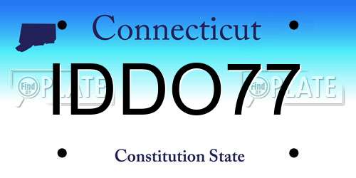 IDDO77 Connecticut License Plate