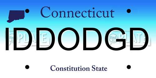 IDDODGD Connecticut License Plate