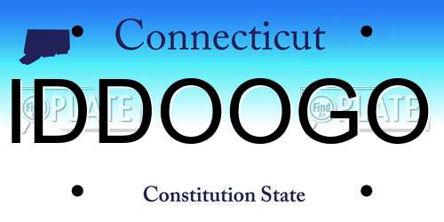 IDDOOGO Connecticut License Plate