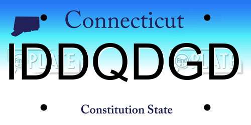 IDDQDGD Connecticut License Plate