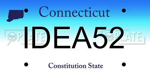 IDEA52 Connecticut License Plate