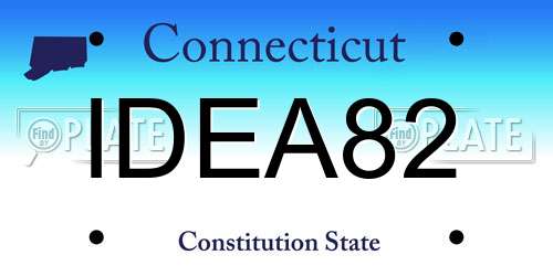 IDEA82 Connecticut License Plate