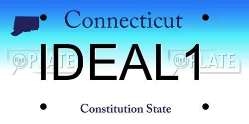 IDEAL1 Connecticut License Plate