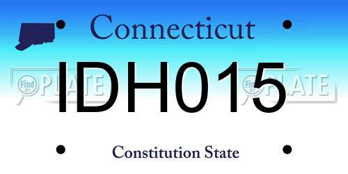 IDH015 Connecticut License Plate