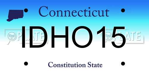 IDHO15 Connecticut License Plate