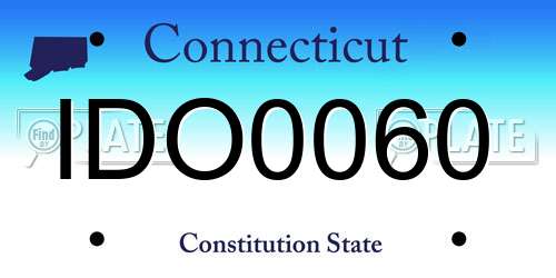 IDO0060 Connecticut License Plate