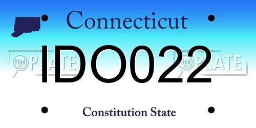 IDO022 Connecticut License Plate
